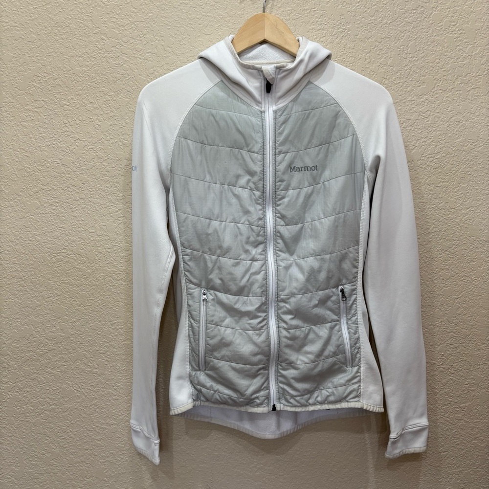 Marmot Variant Polartec Insulated Full Zip Jacket Platinum & White Hiking Med